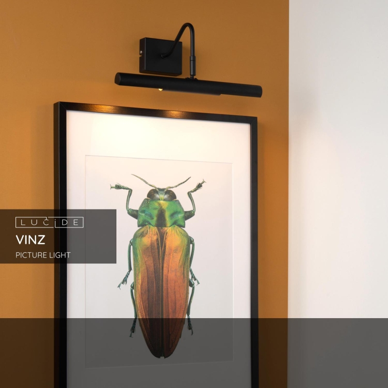 Lucide VINZ - Svetlo na obraz - 2xG9 - Čierna